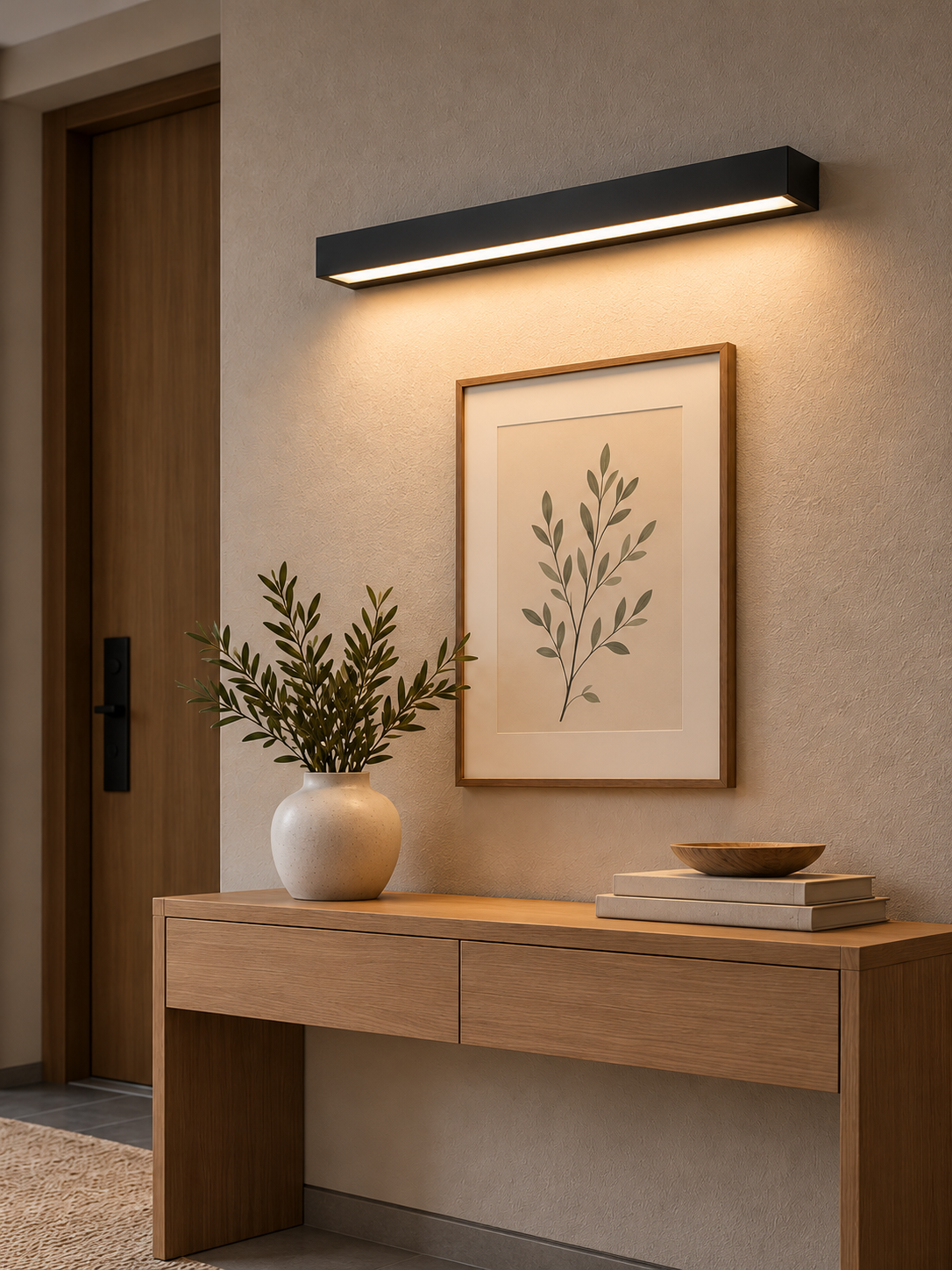 黑色长条 LED 壁灯